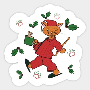 Hope your Christmas is the Cat's Pajamas Sticker